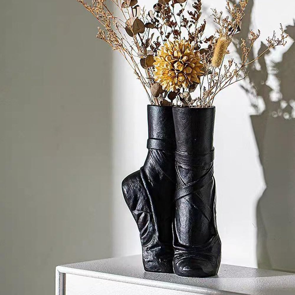 Vase chaussures de ballet noir cadeau idéal passionnés de danse