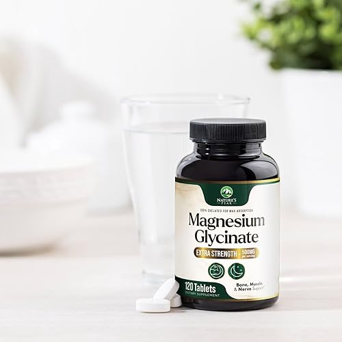 Miniatura 7 de Nature's Magnesium Glycinate 500 mg  Suplemento de magnesio de alta absorción píldoras para apoyar la salud del corazón, músculo, nervios y huesos,