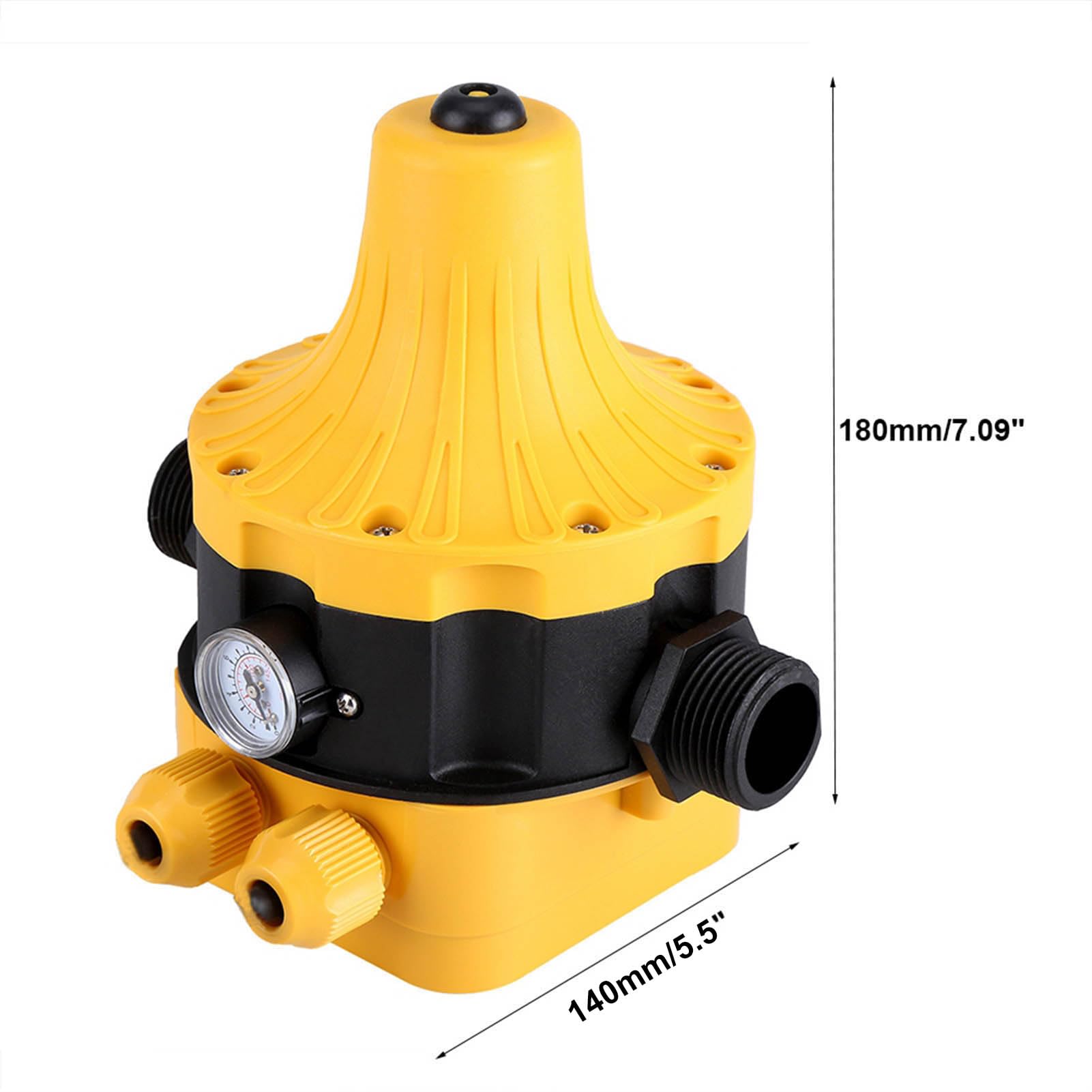 FTVOGUE - Interruptor Automático de Presión de Bomba de Agua 220V con Manómetro y Mando de Presión para el Hogar
