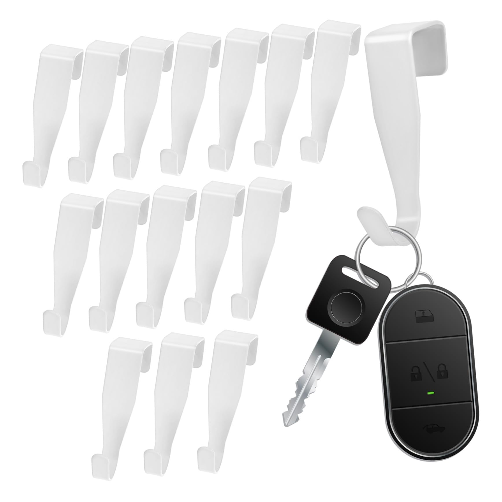 Angoily Bathroom Door Hooks 16 Pack No Drill Needed Over The Door Storage for Kitchen Wardrobe Coat Handbag Sturdy Metal Hooks