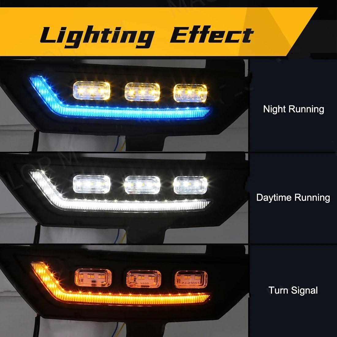 Luces Antiniebla Luz Niebla Para GWM Para Excelente Para Pared Para POER 2021 2022 Luces Diurnas LED DRL Faros Antiniebla Para Coche Intermitente Blanco Amarillo Azul Para 12V