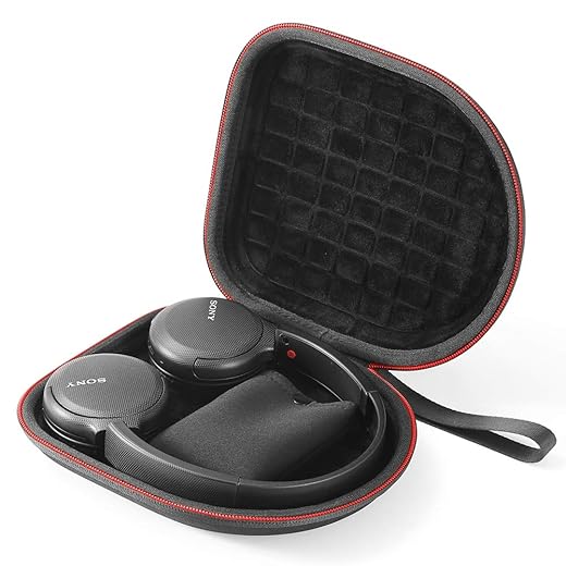 Custodia rigida per sony wh-ch510 / sony wh-ch500, cuffie bluetooth wireless mdr-zx330bt sony, custodia protettiva da viaggio per trasporto - nero (fodera nero)