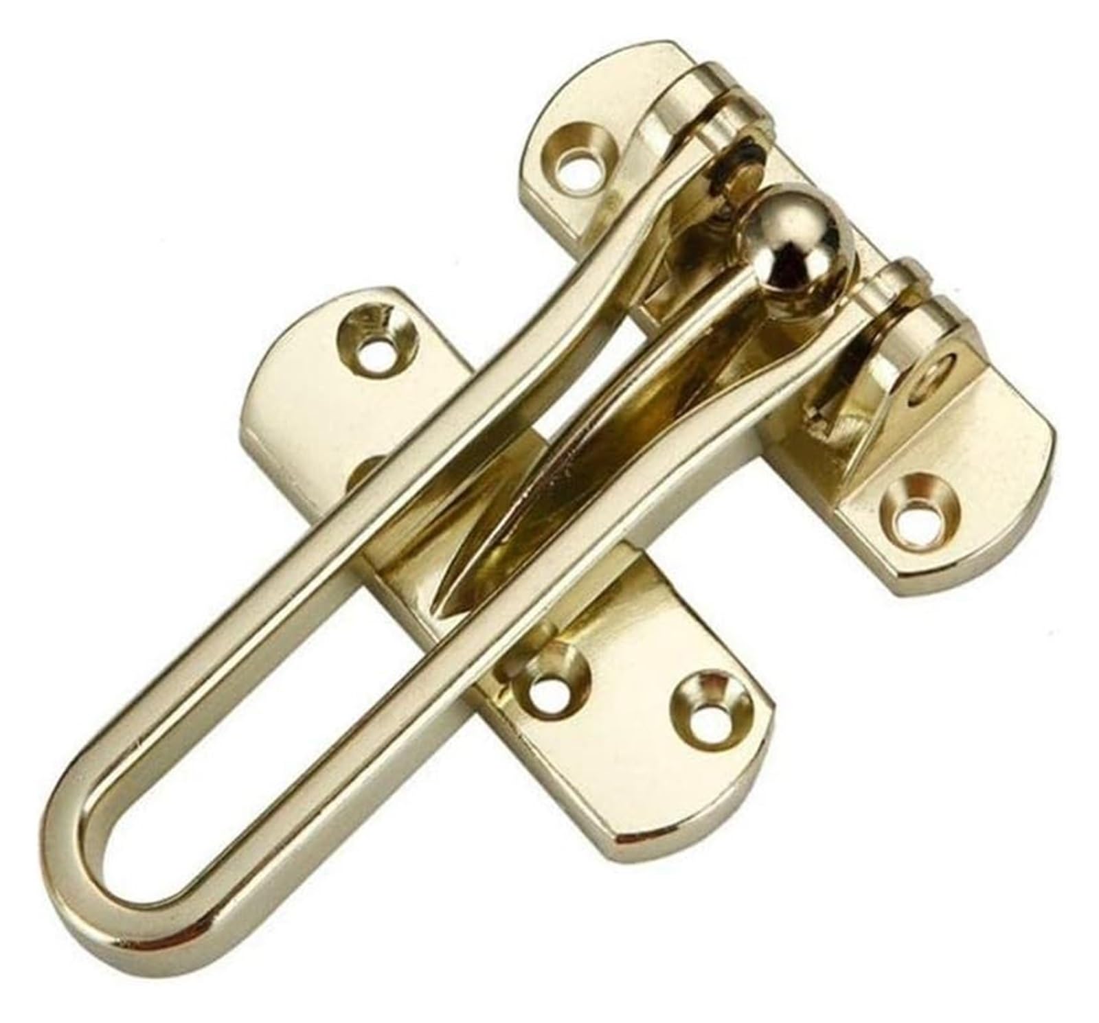 WDWDW Window Handles Door Bar Restrictor,Lock Bolt,2Pcs Household Security Guard Zinc Alloy Hasp Latch Chain Home