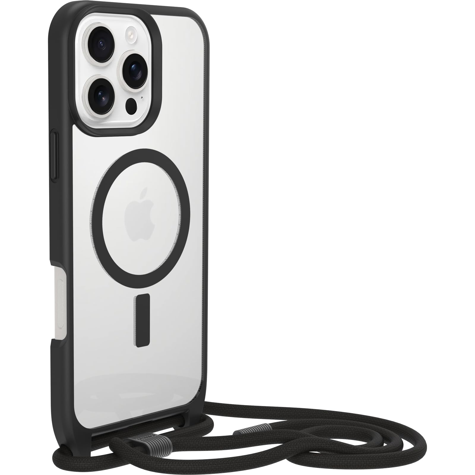 OtterBox React Series Necklace MagSafe Case for iPhone 16 Pro Max,Ultra-Slim,Protective Case with Adjustable and Detachable Necklace Strap,Tested to Military Standard,Clear/Black,Non-Retail Packaging - Image 4