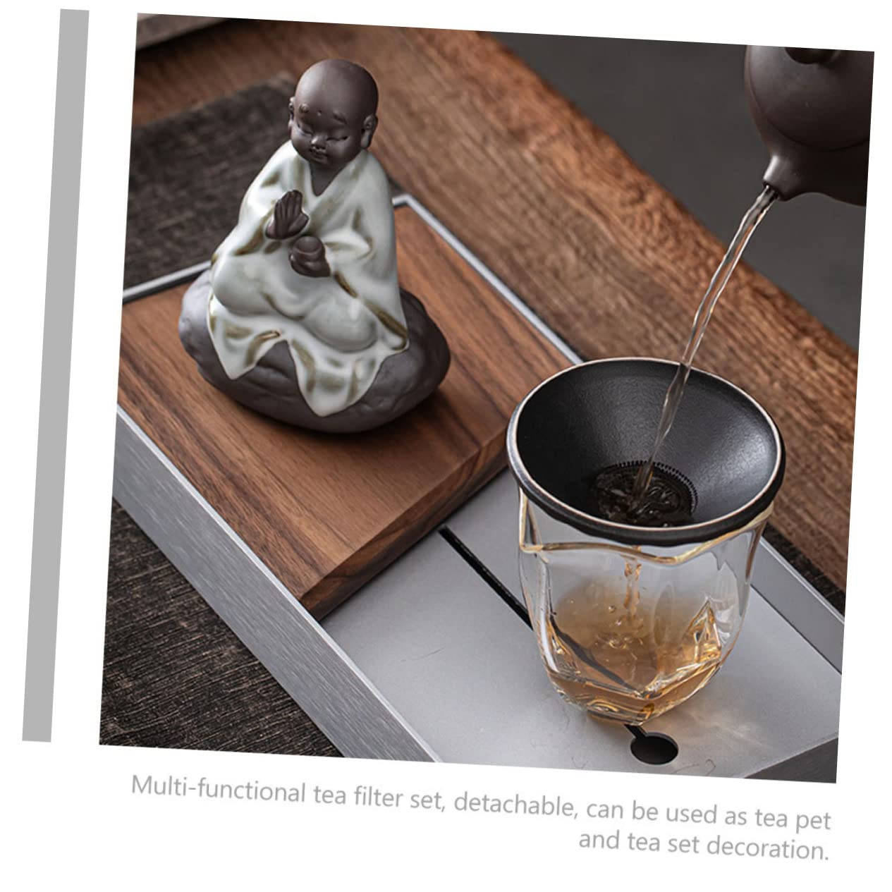BESTOYARD Infusor de Té de Cerámica Diseño Clásico y Desmontable, Accesorio Multifuncional Adecuado para Ambientación de Mesa de Té el Hogar