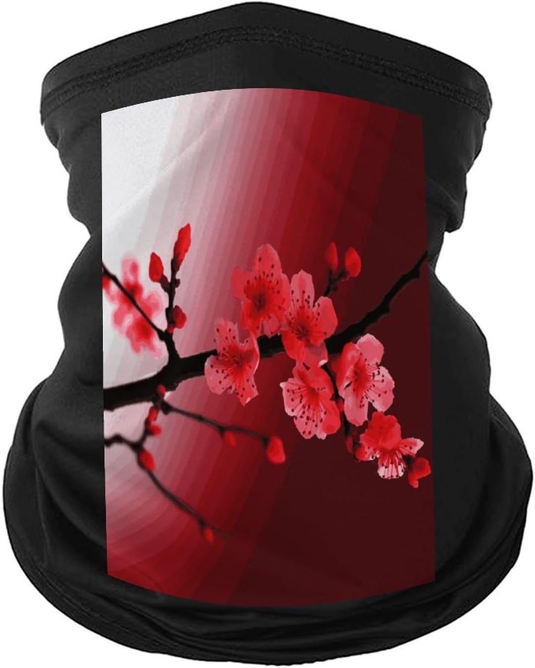 Red Cherry Blossom Face Mask for Men Women,Neck Gaiter Sunscreen Breathable,Face Cover for Skiing Fishing Hiking Cycling