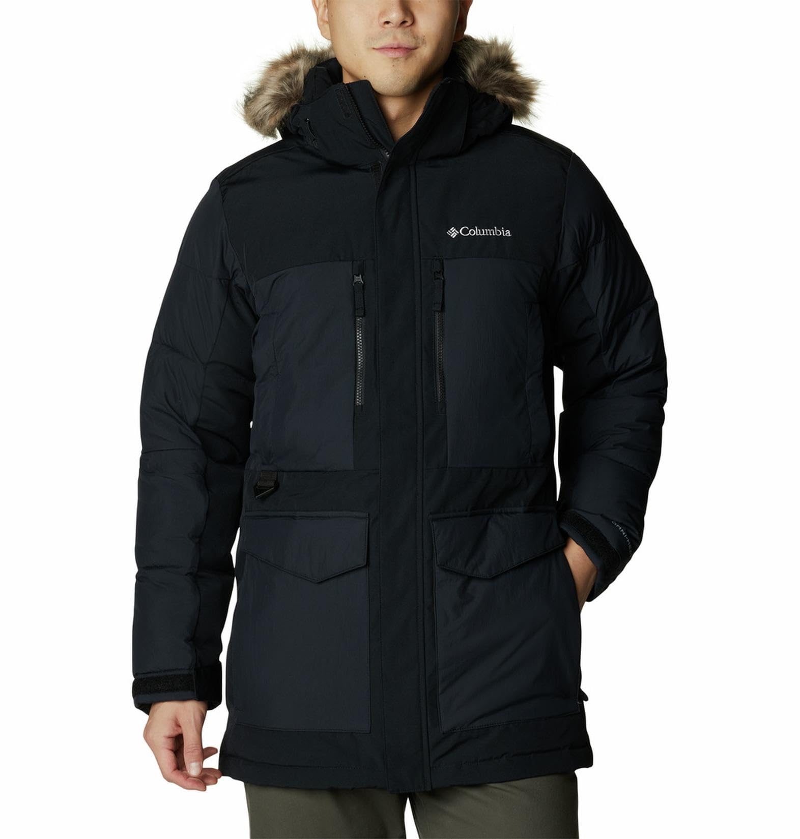 ColumbiaMen Polyester Blend Standard Length Omni-Heat Inifnity Marquam Peak Fusion II Parka Hiking and Trekking Jacket
