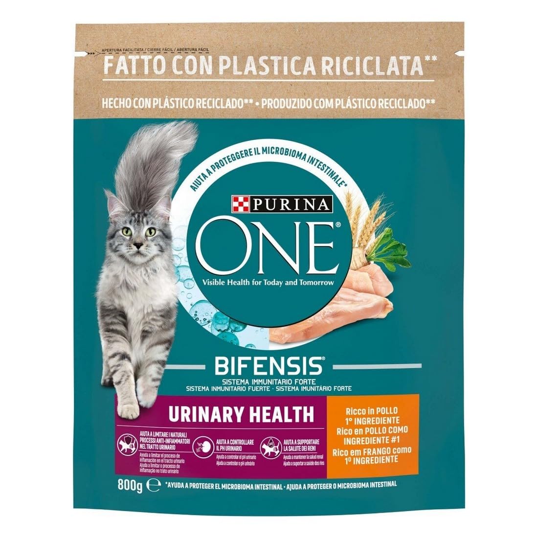 Purina One Bifensis Urinary Care Croquettes Chats Poulet et Blé, 800g