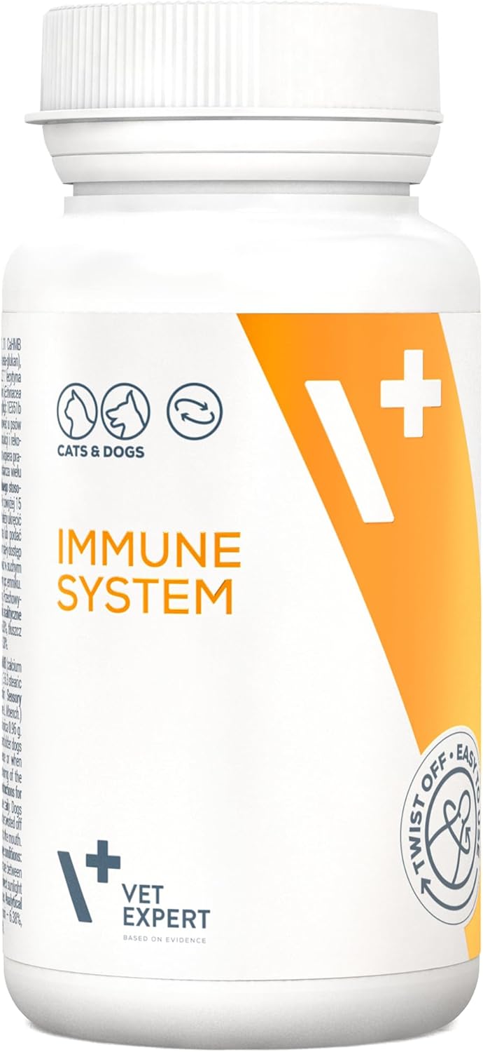 Vet Expert Immune System Support Supplement for Dogs and Cats – Boosts the Immune System with Beta-Glucan, HMB, and Echinacea Purpurea Extract – 30 Twist-Off Capsules