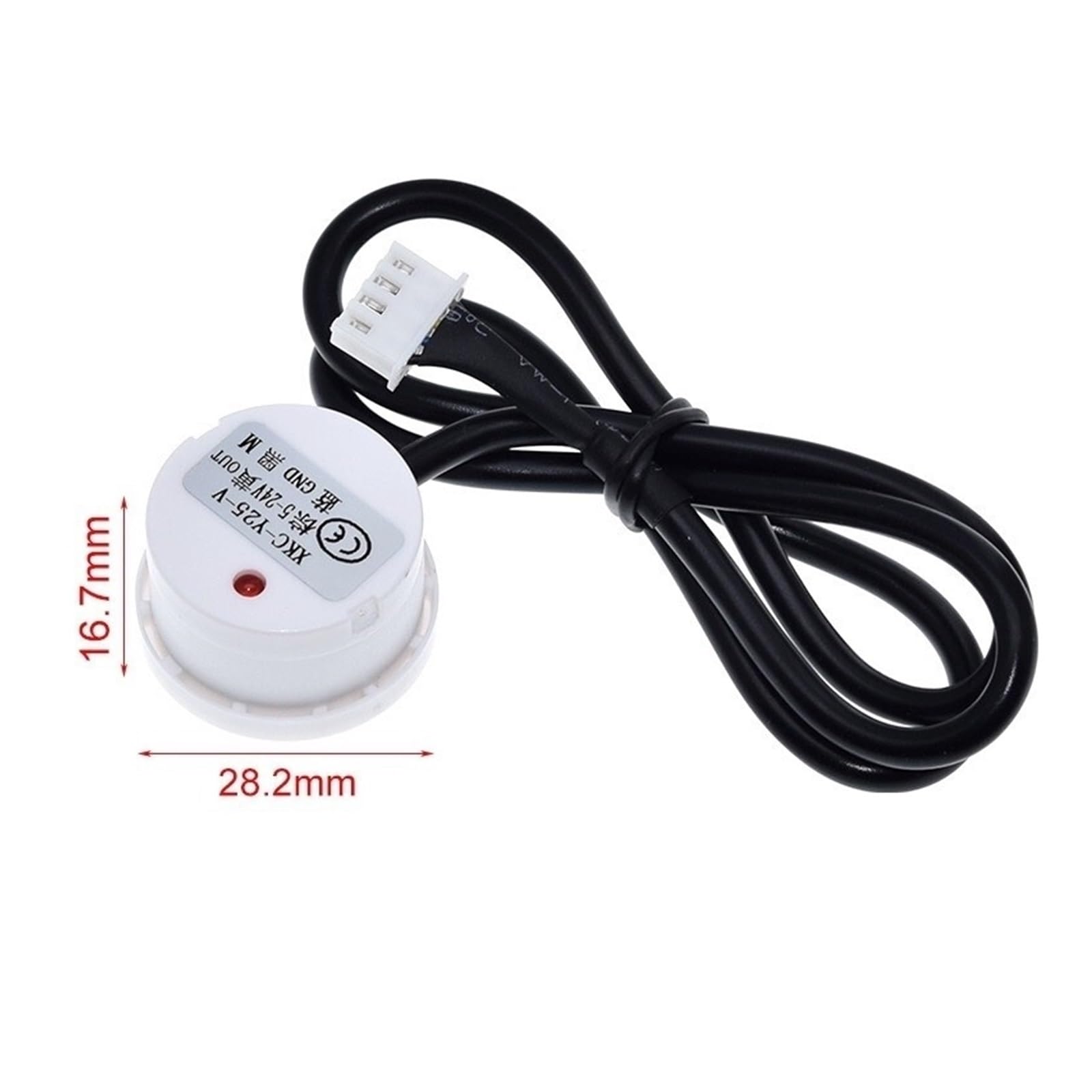 Sensor de nivel de líquido sin contacto XKCY25 con interruptor de proximidad de flotador y control de nivel de agua(XKC-Y25-NPN5-12V,100cm)