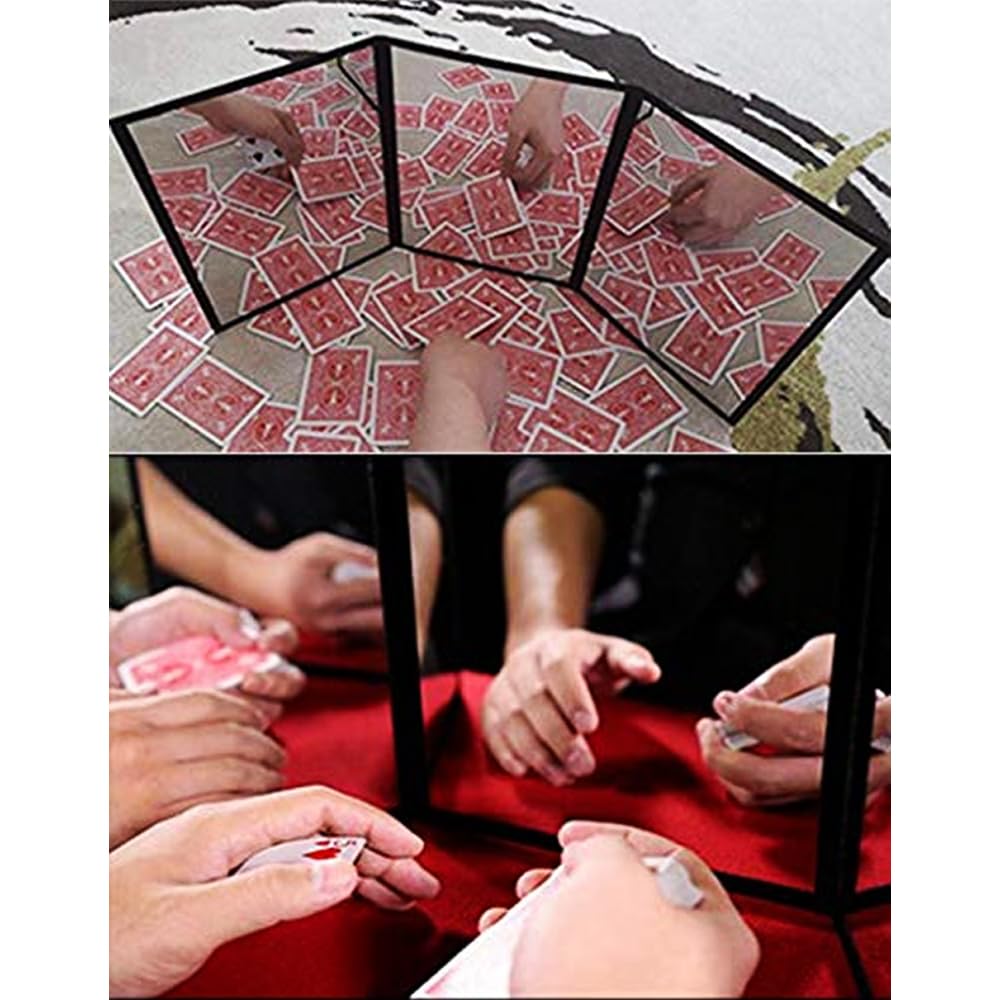 Tapis De Cartes Professionnel Pour Magiciens - Rouge, Dimensions 52,5 X 37,8 Cm - Antidérapant Et Confortable