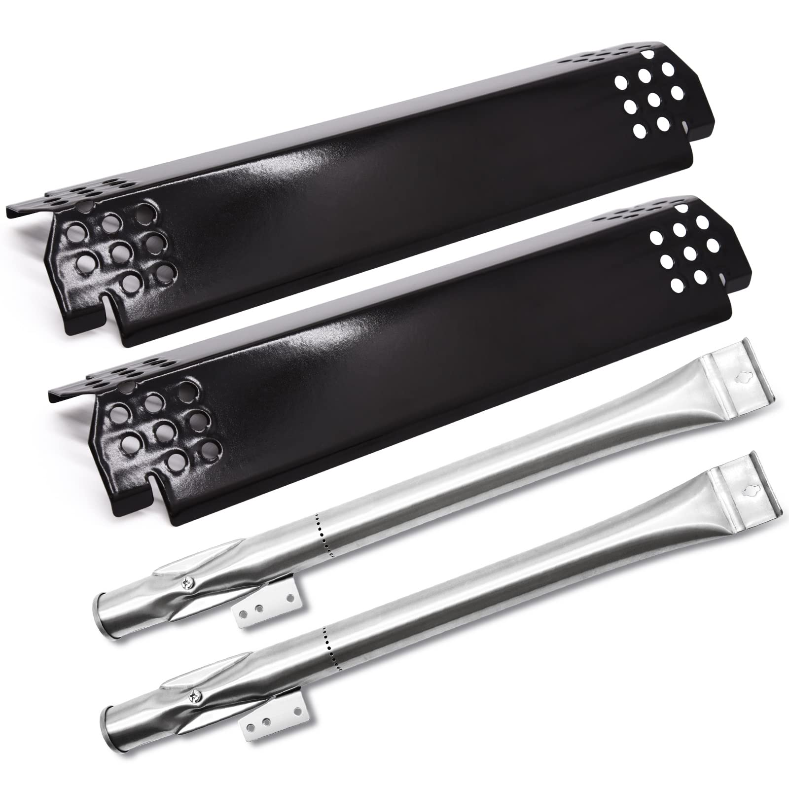 Hiorucet Grill Replacement Parts for Nexgrill 2 Burner 720-0864, 720-0864M Grill Models. Grill Heat Plates and Burners Replacement for Nexgrill 720-0864R, 720-0830H.