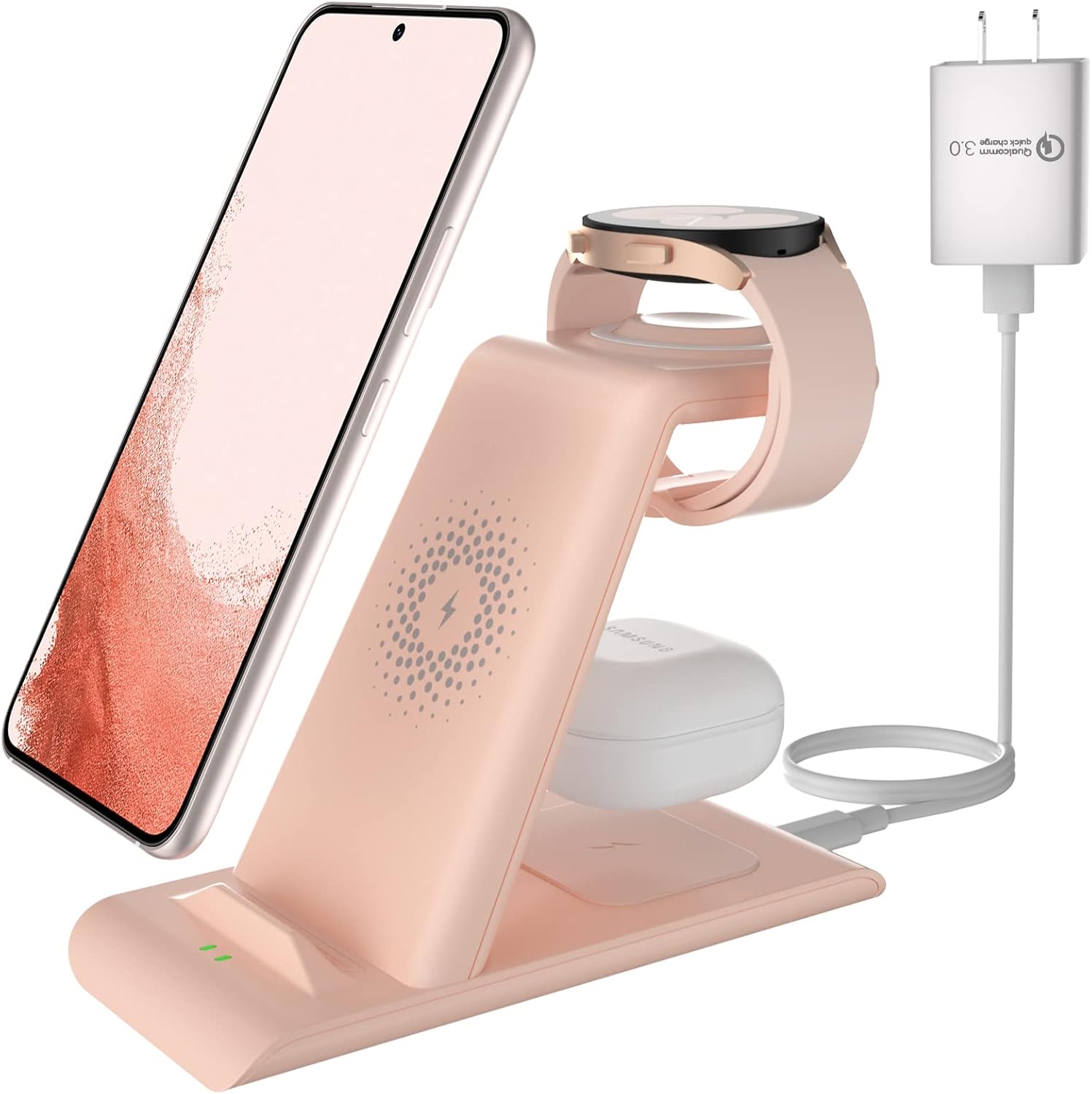 Upgraded Wireless Charging Station Compatible for Samsung Wireless