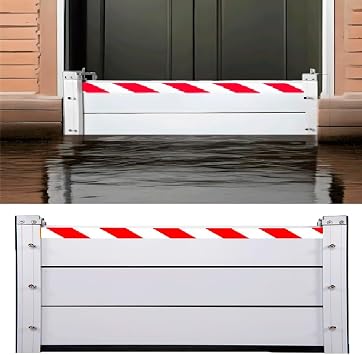 Garage Door Dam Flood Barrier, Aluminum Flood Water Barrier, Heavy Duty Unit Module Design Flood Control Baffle Door, Removable & Reusable Flood Protection Baffle HXQSLH 40cm/1.31ft,125cm/4.10ft
