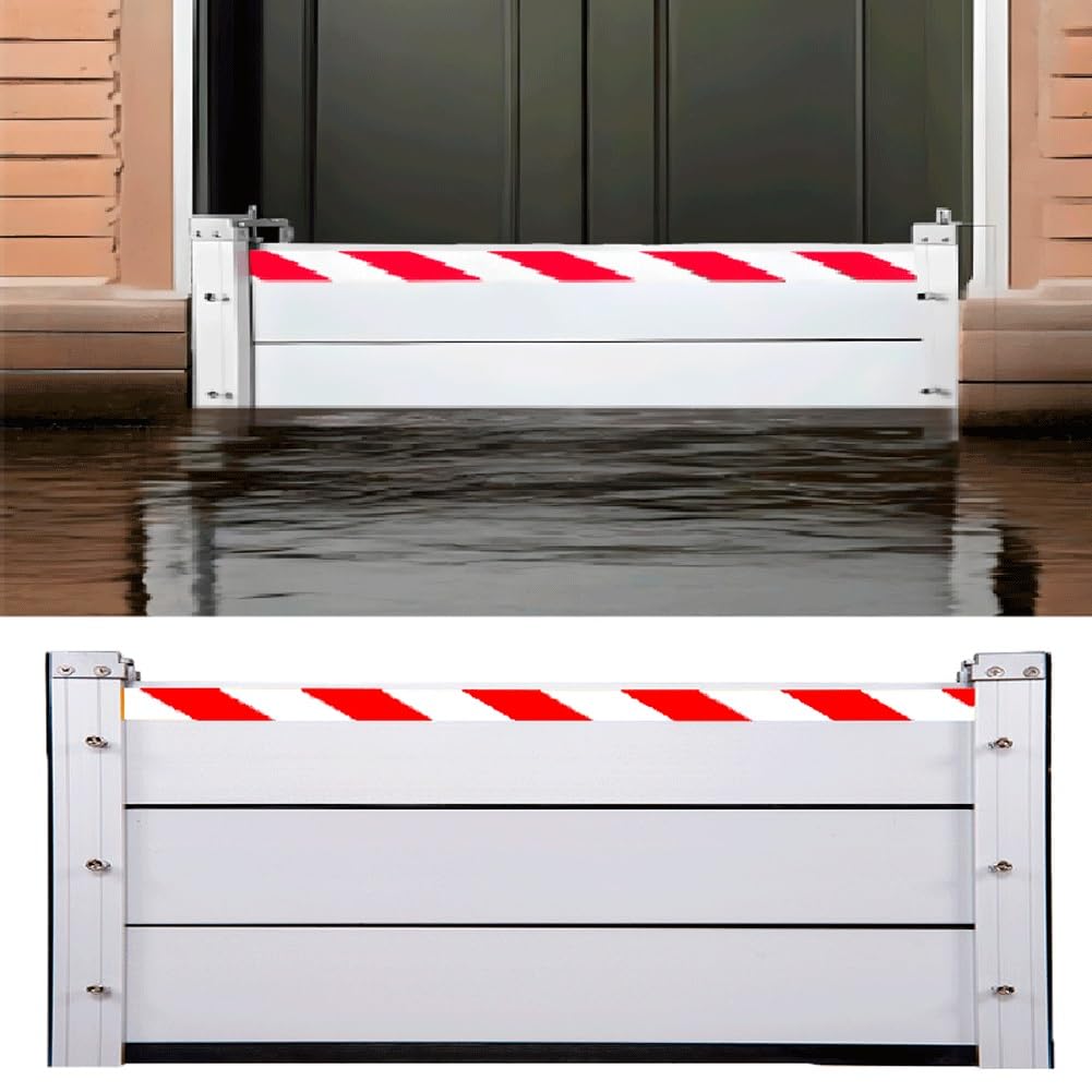 Barrière anti inondation porte garage en aluminium de 1.9m de long pour protection contre les crues