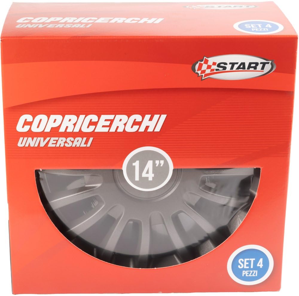 Start Set copricerchi auto antracite monza 14'' 4 pezzi in ABS