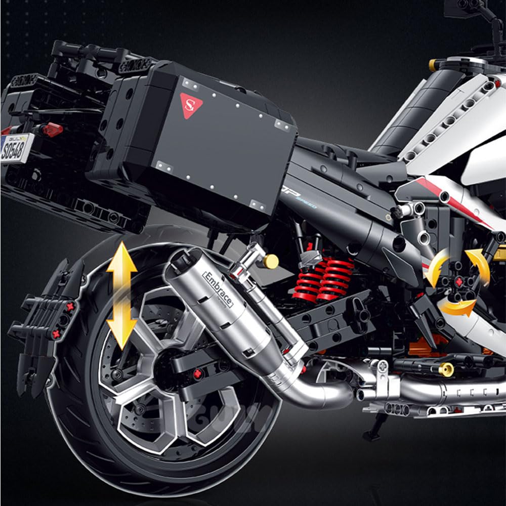 DOYAY Technik Motorrad 1: 5 für R 1300 GS Supermotorrad, G-60548 Technik Motorrad ModeII Bausatz, 2489 TeiIe, für R1300 GS (Originalverpack)