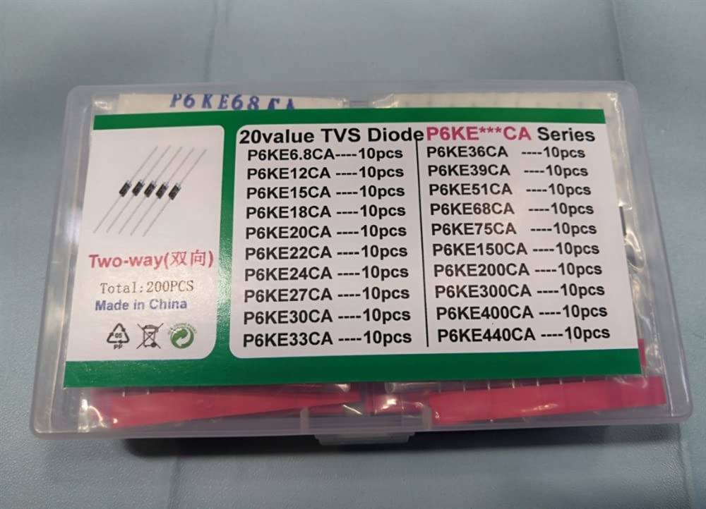 Kit diodi TVS P6KE6.8 A/CA 12-440V 200 PZ Transistor
