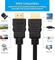 Vista 7 de STEREN 517-306BK - Cable HDMI de alta velocidad con Ethernet (6 pies), color negro