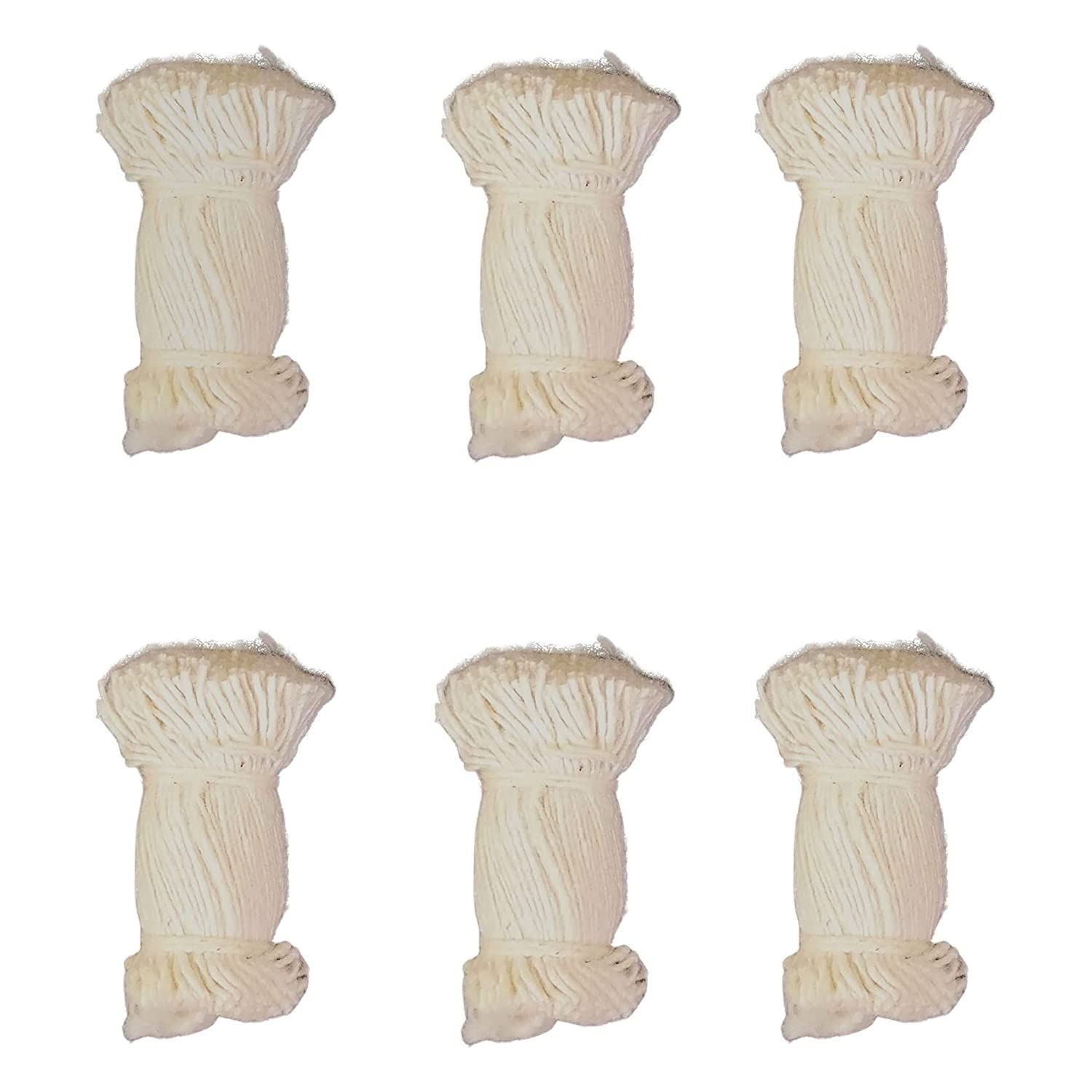 365 Cotton Long Wicks for Diya - Set of 6 | Lambi Diya Batti Jyot Batti | Karthika Masam Deepam Pooja Vathulu