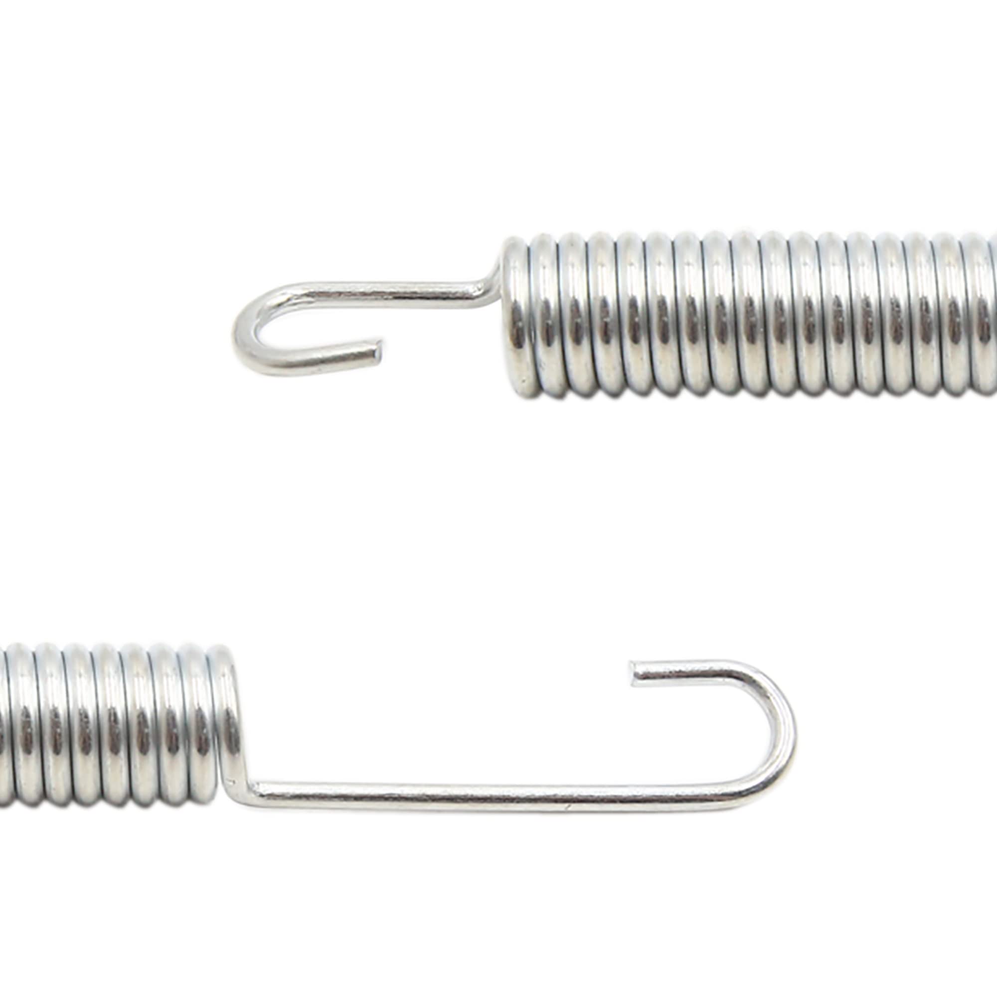 sourcing map 2Pcs Muelles para Caballete Lateral Plateado para Moto Gn125 | Color Plateado, Material Metal, Para Bicicletas Y Motos, Reemplazo Pie Apoyo Roto, Fácil Instalación