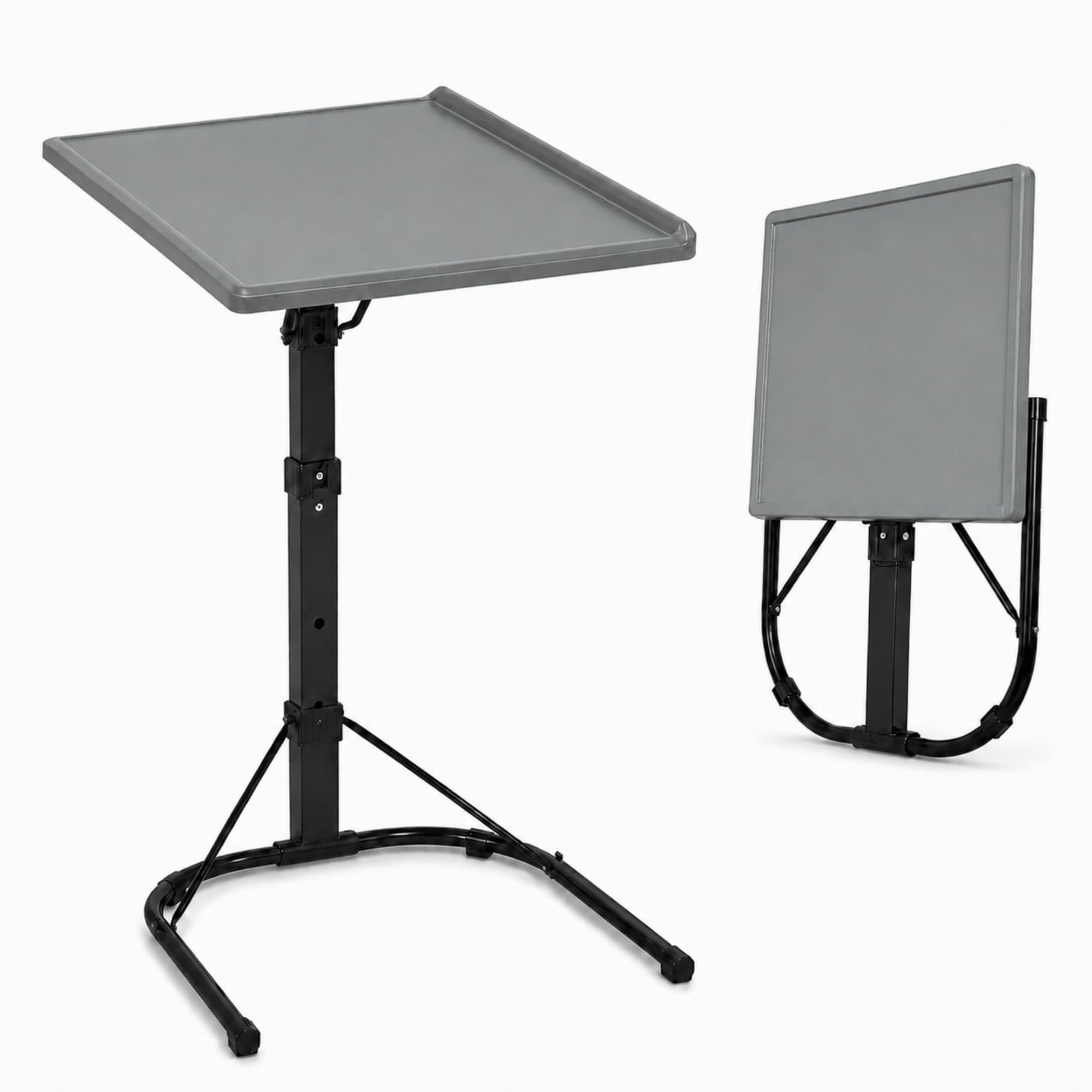 Adjustable Folding Laptop Table for Bed Sofa, Height & Tilt Tray