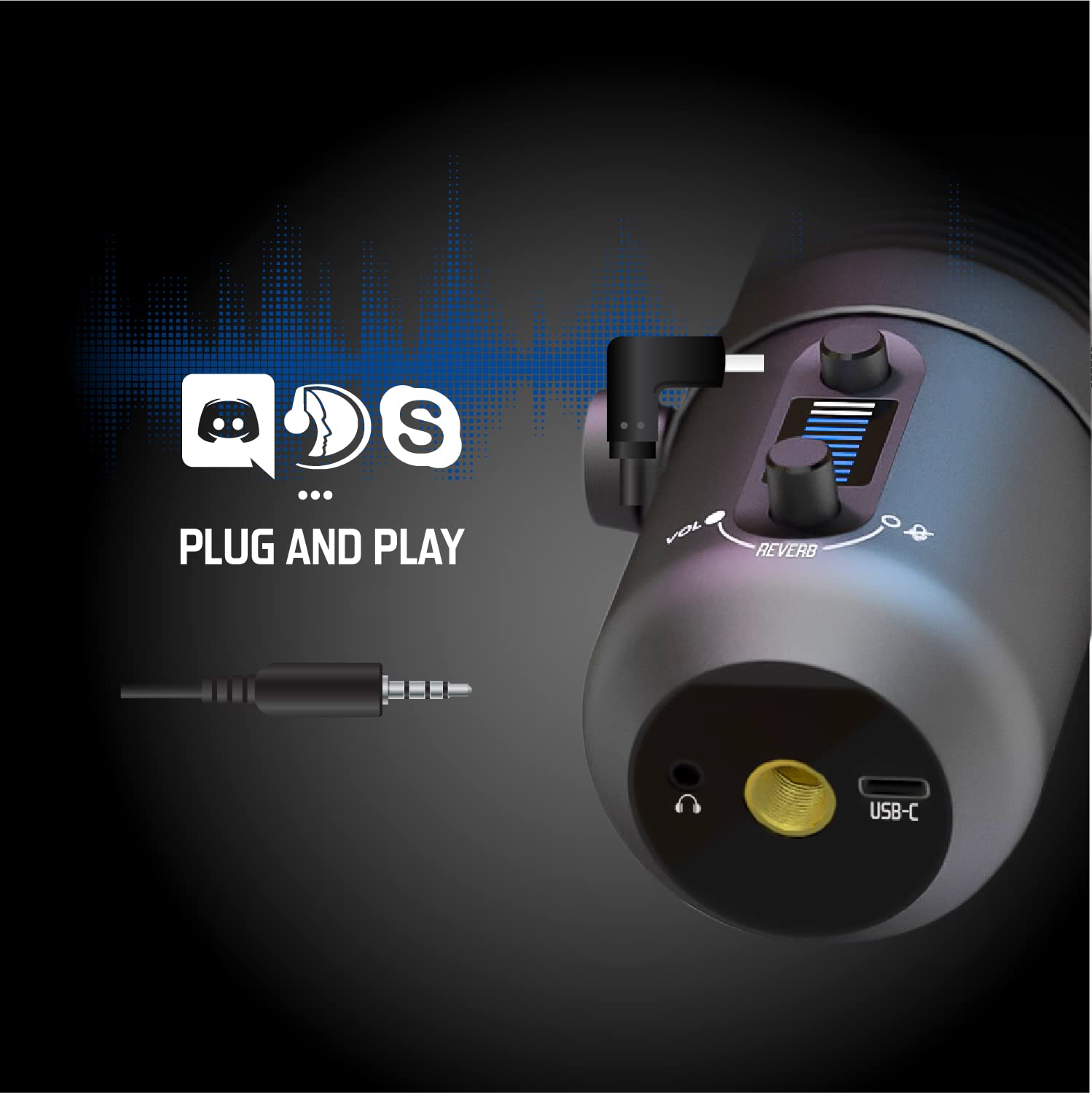 Spirit Of Gamer - EKO 900 - Micro Gaming USB à Double Condensateur avec Trépied Antidérapant - Microphone Idéal pour Enregistrement de la Voix, Streaming, Podcast et ASMR - Compatible PC et Mac