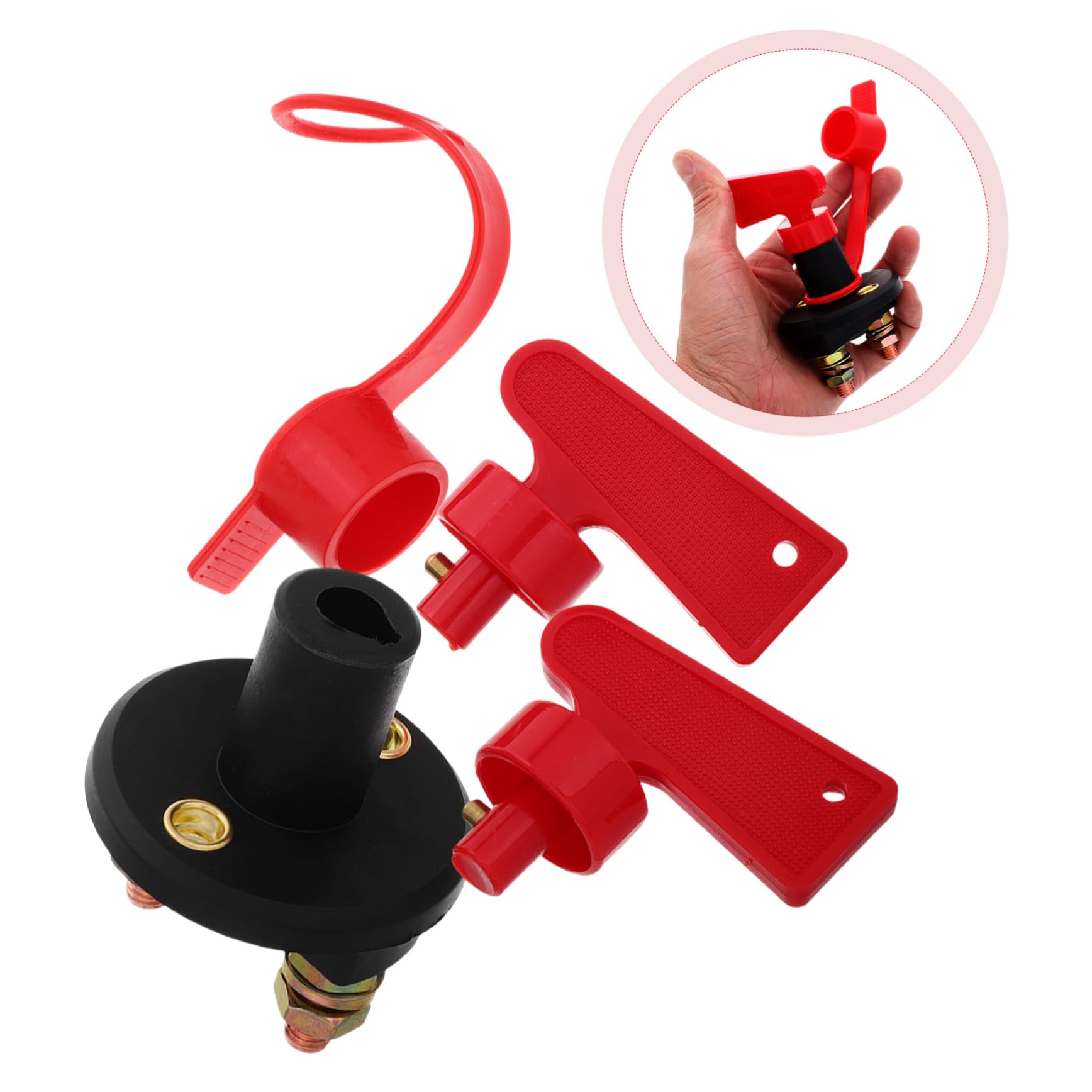 SOESFOUFU Universal Battery Isolator Switch Waterproof Battery Disconnect for Rv Boat Truck Car 12v 2 Keys Marine Grade