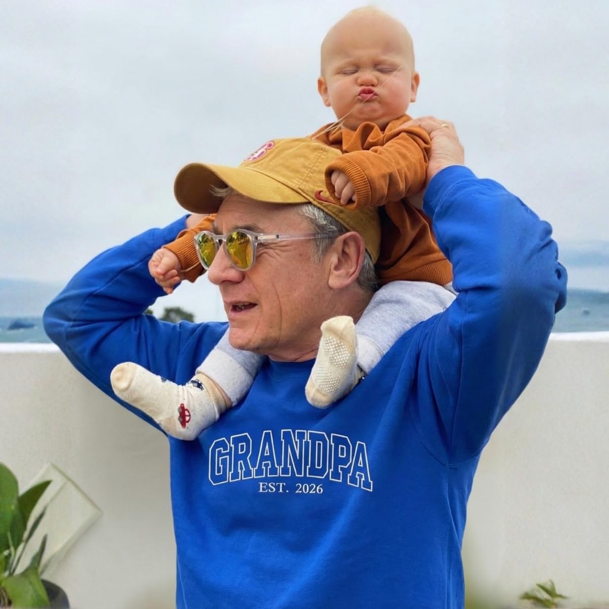 COUPLEHOODIES Custom Embroidered Grandpa Dad Sweatshirt with EST Year and Kids Name – Gift for Fathers Day Birthday Christmas - Image 2