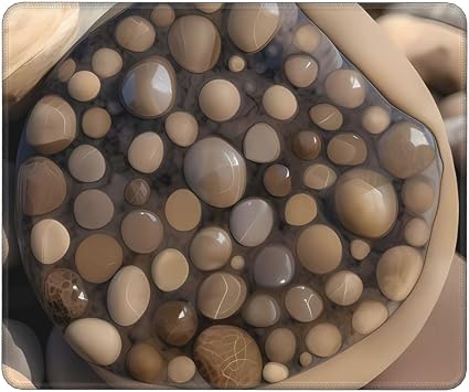 وسادة ماوس ألعاب Petoskey and Stones مقاس 10x12 بوصة، سجادة ماوس لطيفة بحواف مخيطة، وسادة مكتب مقاومة للماء وغير قابلة للانزلاق، سجادة ماوس صغيرة للوحة المفاتيح، عمل ألعاب المكتب المنزلي