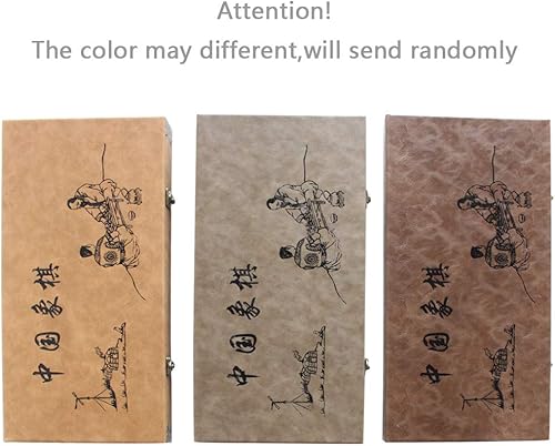 Miniatura 7 de Juego de ajedrez chino de 15 pulgadas con tablero plegable de piel sintética, juego de ajedrez chino portátil Xiangqi, juego de estrategia, juegos