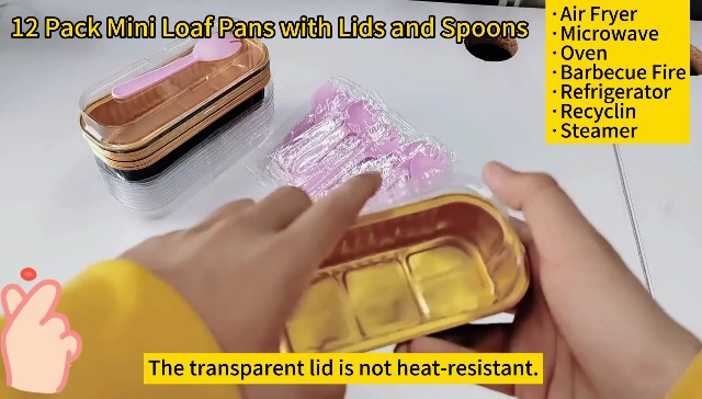 Amazon.com: MJPCUAU 12Pack Mini Loaf Pans with Lids and Spoons