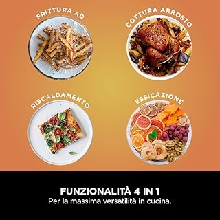 Ninja PRO 4.7L Friggitrice ad Aria 4 in 1, Cassetto Singolo, Frittura ad Aria, Cottura arrosto, Riscaldamento, Essiccazione, Componenti Antiaderenti Lavabili in Lavastoviglie, Nero, AF140EU