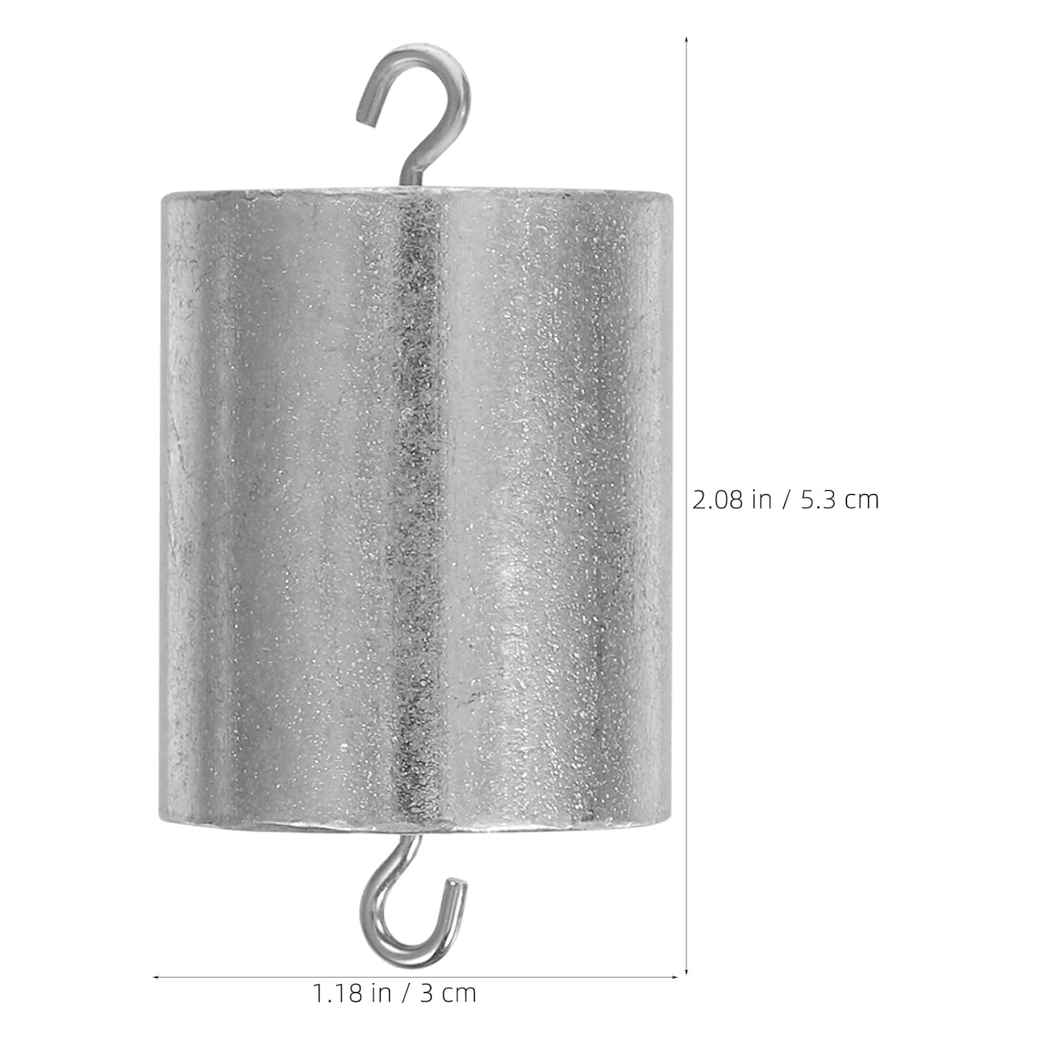 2pcs Double Hooked Weight Set, 200g (0.44lb) Lab Hook Weights, Metal for Pulley, Tension & Motion Physics Experiments