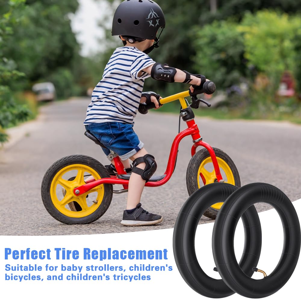 2 tubi per passeggino da 12 pollici, 12 1/2" x 2 1/4", tubo interno per bicicletta con valvola angolare 45°, inclusi tubi a doppio spessore per bicicletta per bambini, pneumatici per bambini,