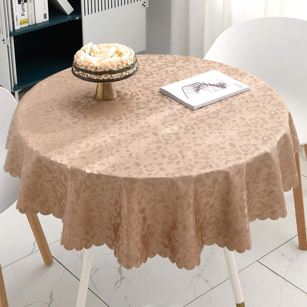 Tovaglia Quadrata Copritavolo Resistente All'Usura Anti Caldo Decorazione Da Tavolo Tessuto in Resisente Impermeabile B Marrone 240 cm di diametro Tondo