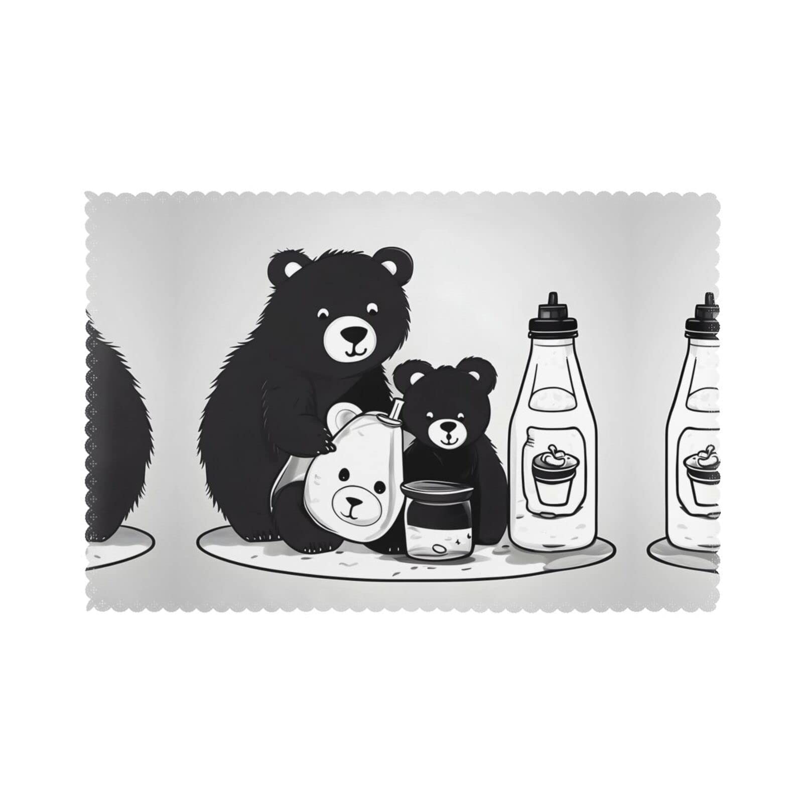 Set de table de protection anti-chaleur rectangulaire mignon