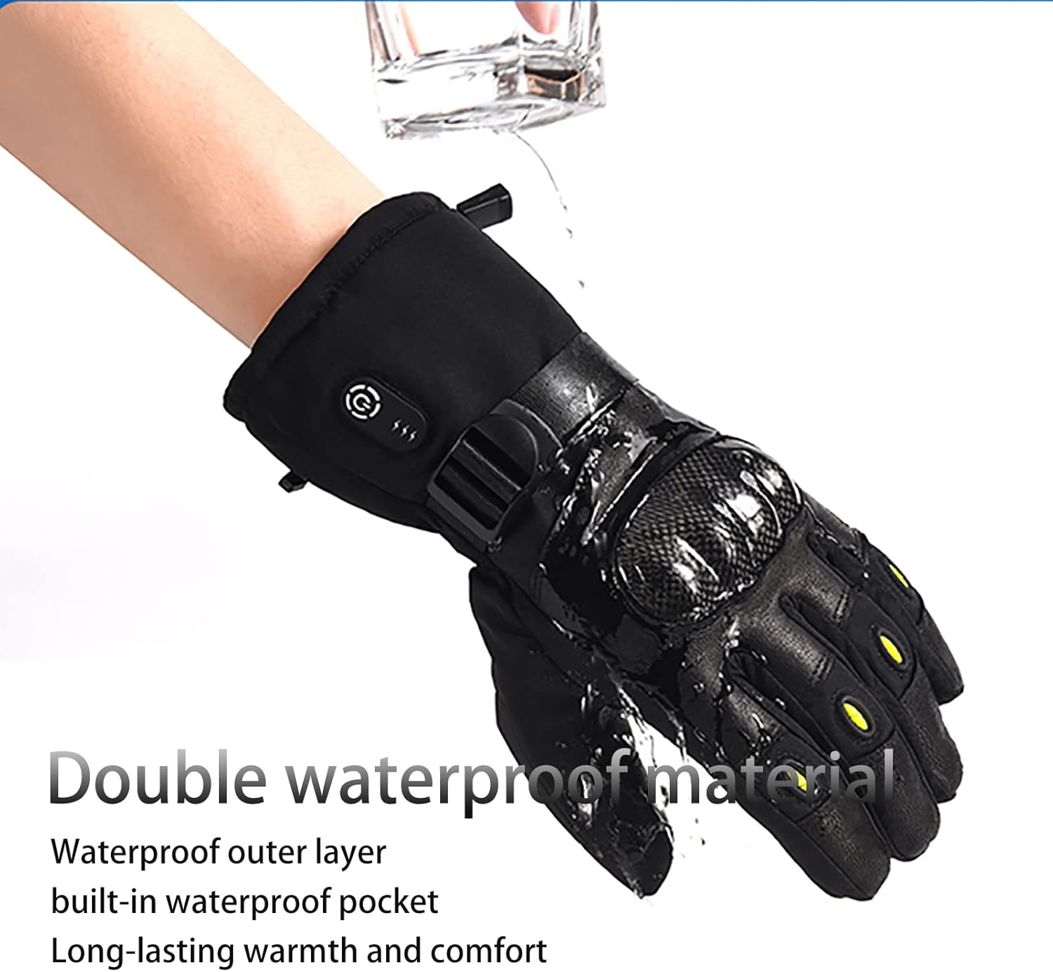 Heated Gloves for Men Women Rechargeable Heated Ski Gloves Touchscreen Waterproof Electric Heated Gloves for Winter Outdoor Work Skiing Hiking Camping