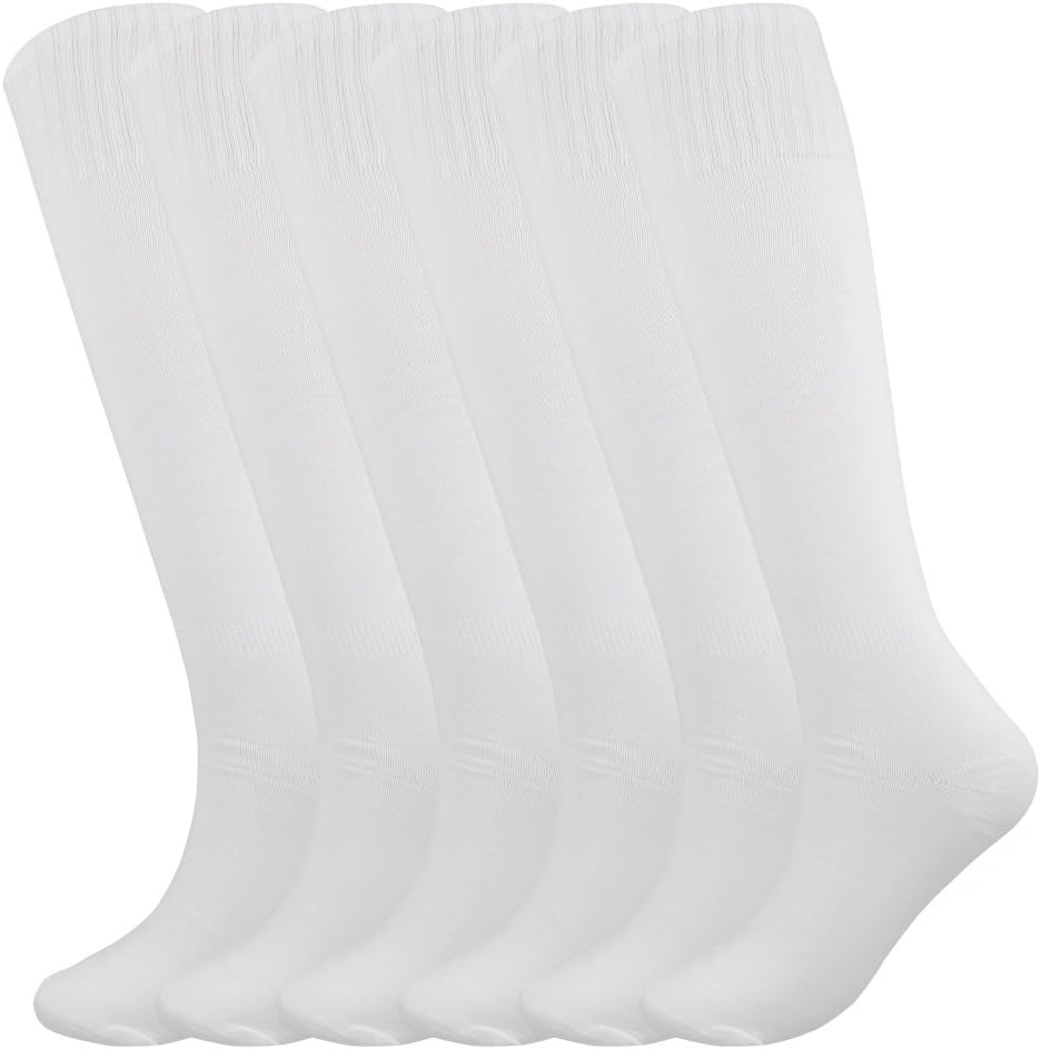 Knee High Long Sports Socks Unisex Multicolor 3/6/12 Pairs