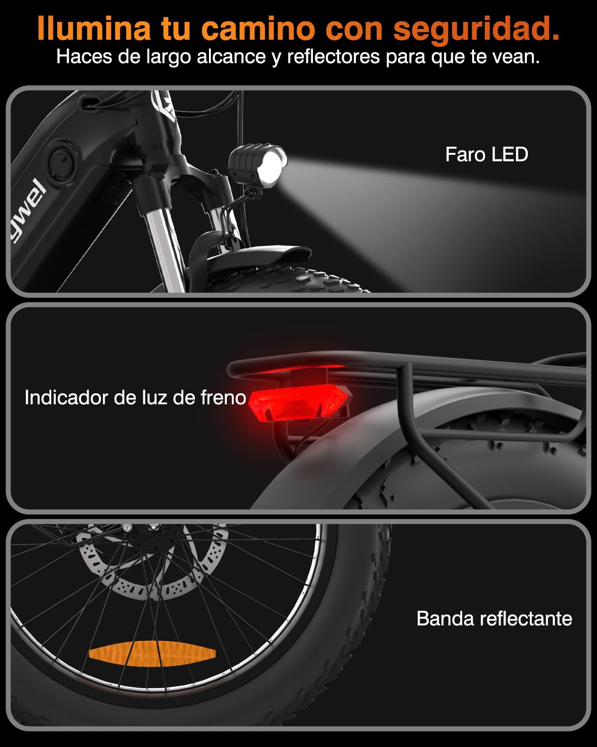 Bodywel F20 Bicicleta Eléctrica, 20x3.0 Fat Bike Todo Terreno Bici Electrica Adultos, 250W 48V 15Ah Batería Extraíble, 7 Velocidades, Horquilla de Suspensión, Montaña E-Bike Pantalla LCD/App