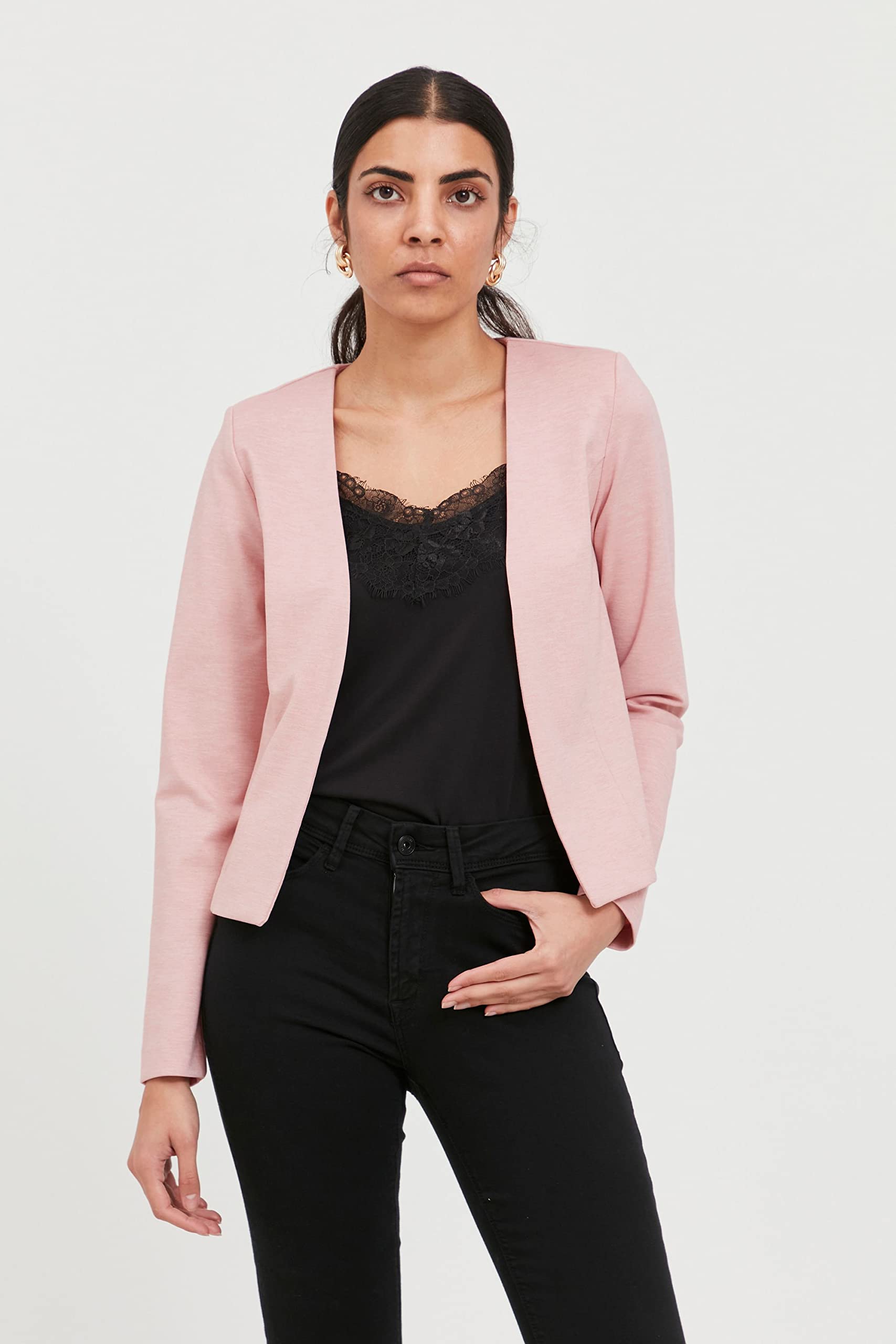ICHI IHKATE BL Blazer Court pour Femme avec Stretch
