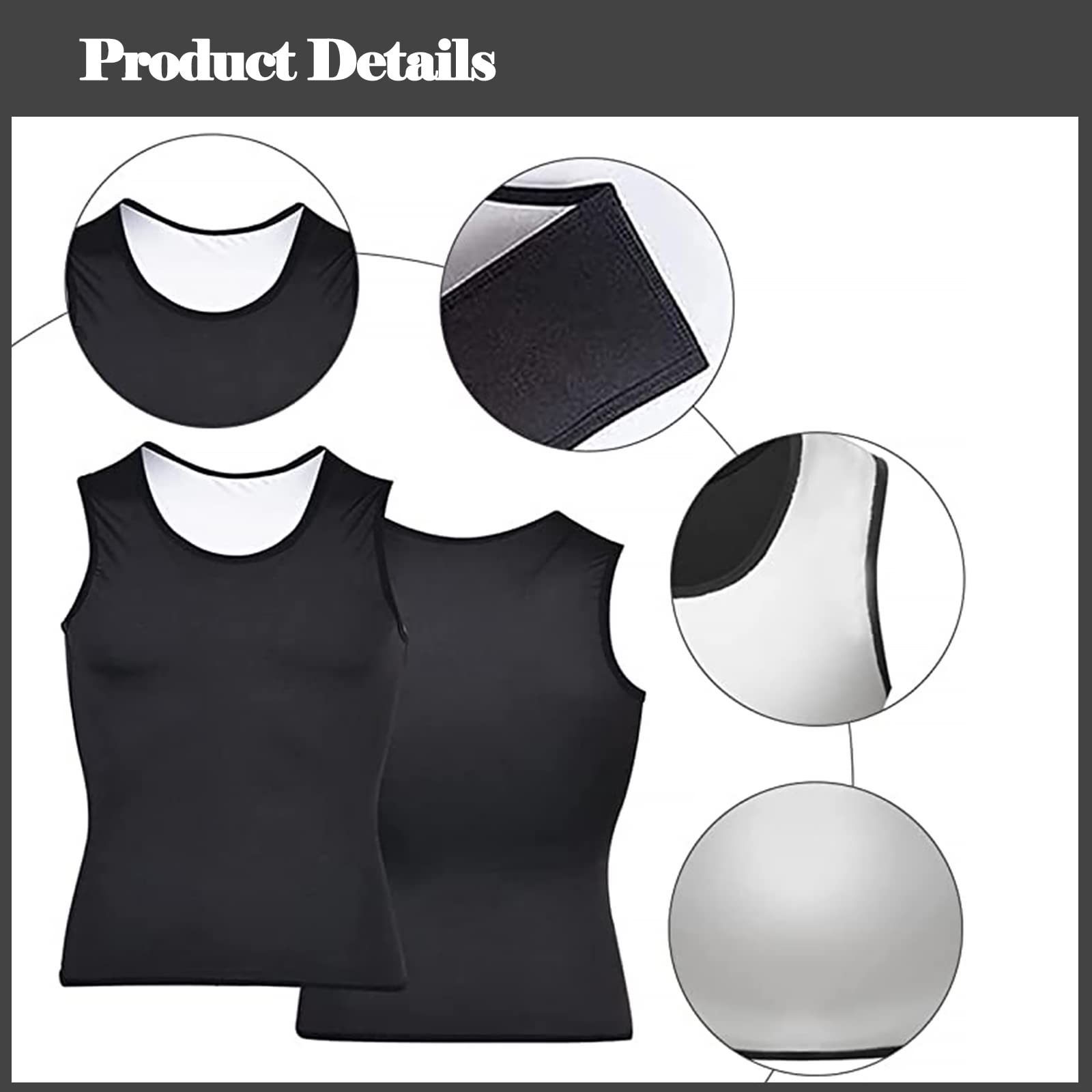 Canotta Dimagrante Uomo, Tute Dimagranti, Canottiera Dimagrante, Allenamento Aerobico, Shaper Workout (Nero L/XL)