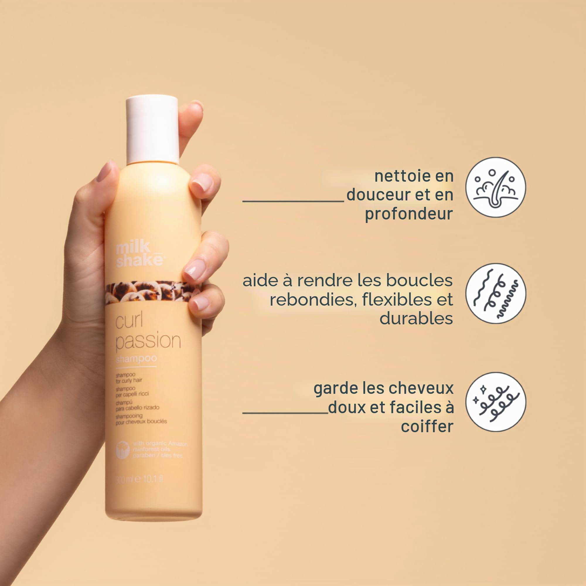 MILK SHAKE Curl Passion shampooing 1000ml, soin cheveux pour usage quotidien
