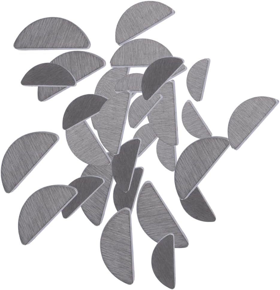 Luxshiny 80Pcs Stainless Steel Woodruff Key Assortment Fasteners for Mechanical Industry Precision Crafted for Pulleys Drive Shafts Smooth Surface Durable Reliable
