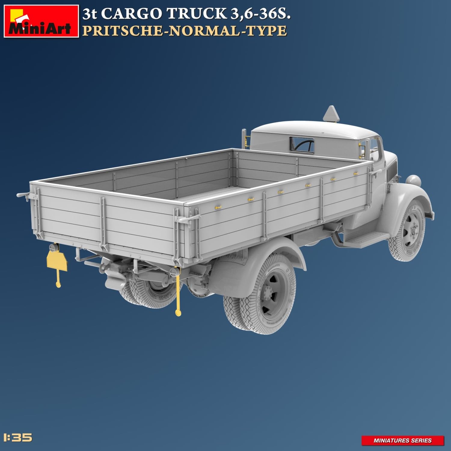 Mini Art 38079 1:35 3t Cargo Truck 3,6-36S - wierna replika, modelarstwo, plastikowy zestaw do montażu, majsterkowanie, hobby, klejenie, zestaw modelarski, montaż, nielakierowany