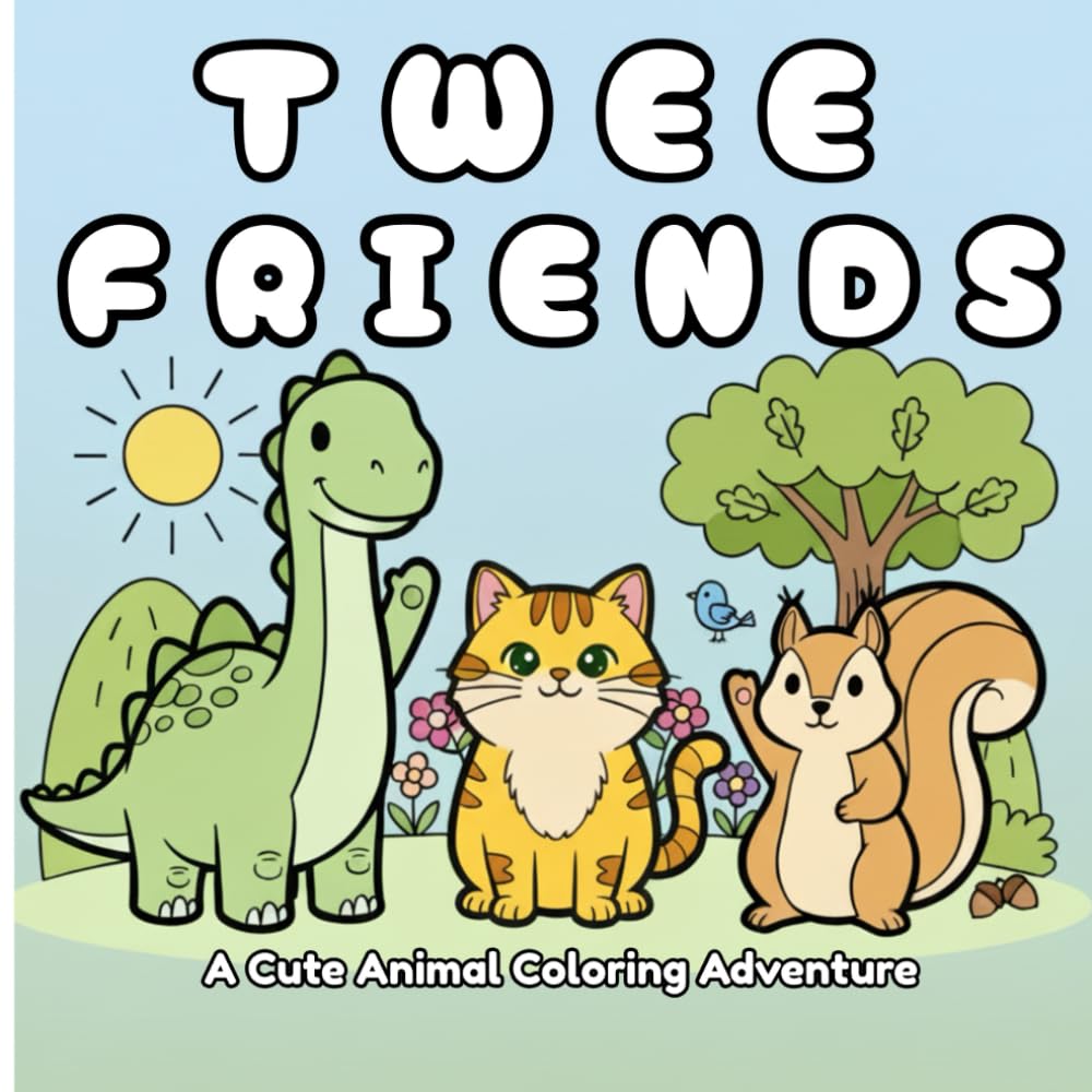 Twee Friends: Cute & Cozy Coloring Pages for Kids and Teens Featuring Adorable Animal Characters for Stress Relief: A Cute and Cozy Animal Coloring Book for Relaxation, Mindfulness, and Stress Relief