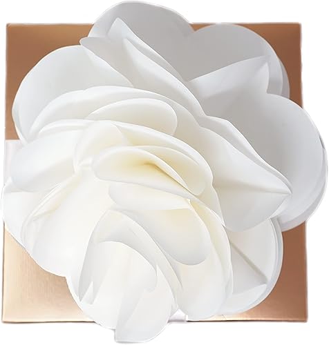 Miniatura 10 de Caja de regalo de papel texturizado grande para centro de mesa, regalo y sobre - 6 x 6 x 6 pulgadas - Incluye lazo de papel y cintas autoadhesivas