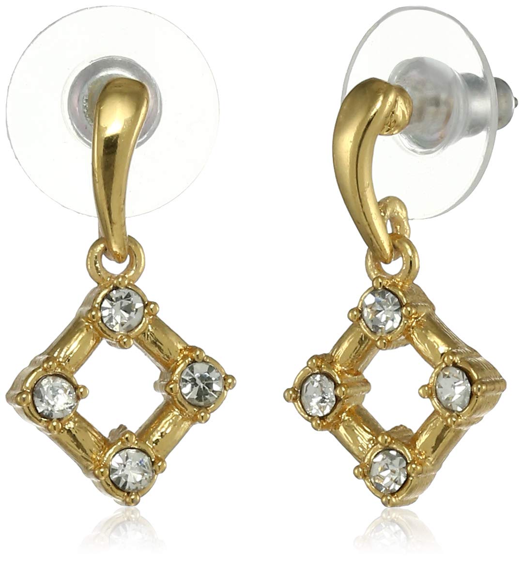 Estele 24KT Brass with Diamond Baguette Earrings for Girls, Gold (B08D7N1DGW) Amazon Price History, Amazon Price Tracker