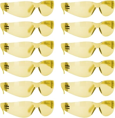 BISON LIFE Safety Glasses - Scratch Resistant Wrap Around Eyewear, Polycarbonate ANSI Z87.1 Impact Resistant Lens