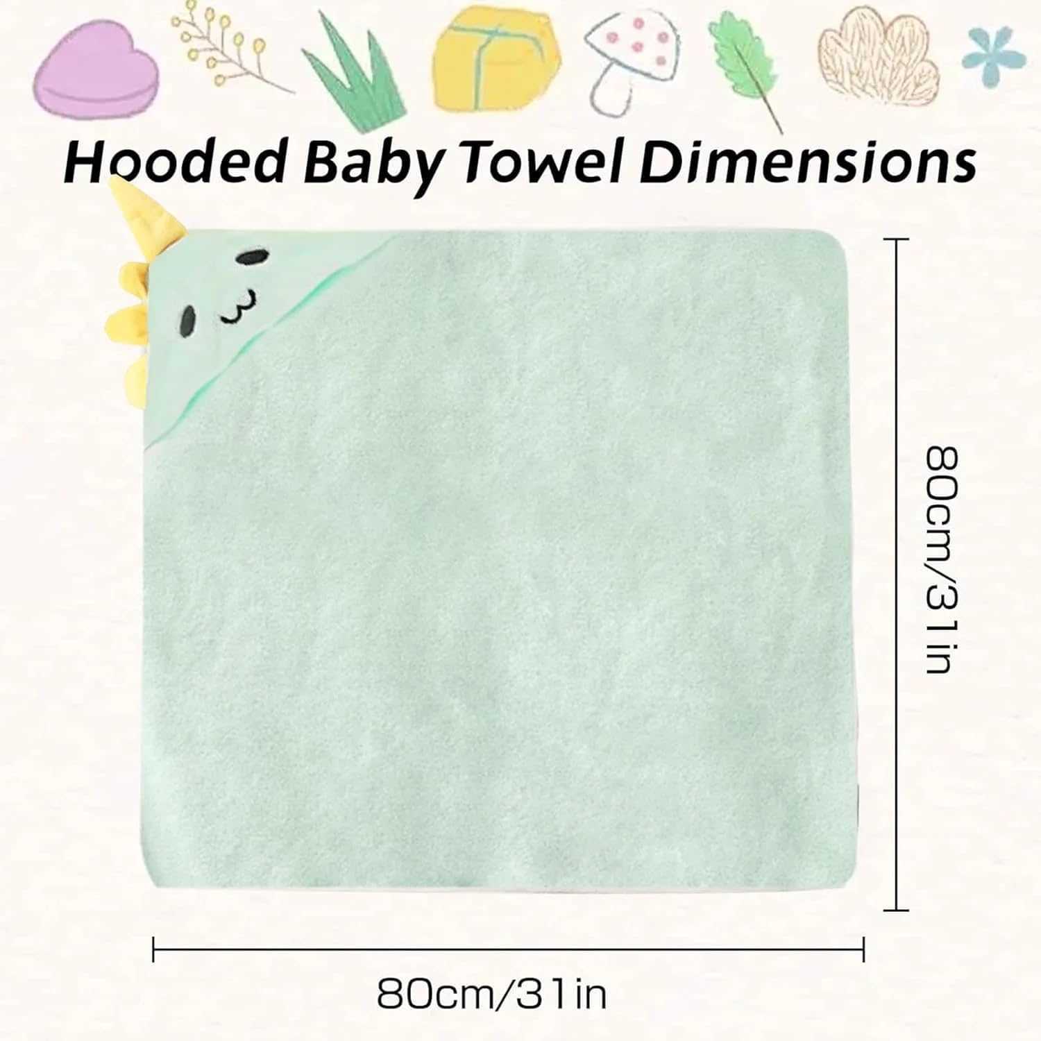 ROXANEPIG 2 Pack Hooded Baby Towel, Premium Soft Bath Towel for Bathtub for Babie Newborn, Infant, Ultra Absorbent - Image 4